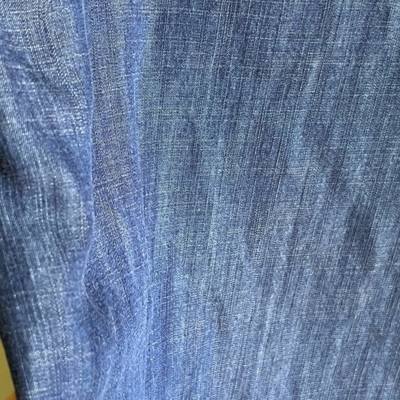 Soft Surroundings Oversized Denim Tencel Button Down Dolman Sleeve Top S… - Picture 7 of 9